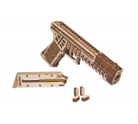 Сборная модель из дерева Wood Trick Пистолет Защитник (стреляет пулями)