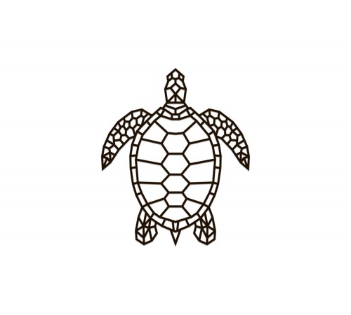 Деревянный декор настенный, панно, сборная модель EWA Design Морская черепаха