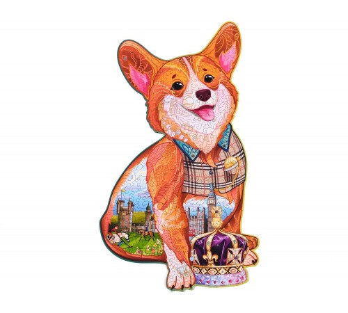 Деревянный пазл Wood Trick Величественный Корги (46x26 см)