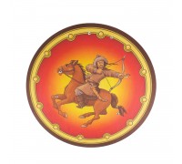Круглый щит деревянный детский Лучник на коне