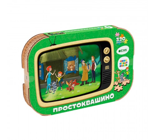 Деревянный 3D пазл Простоквашино 40x29 см