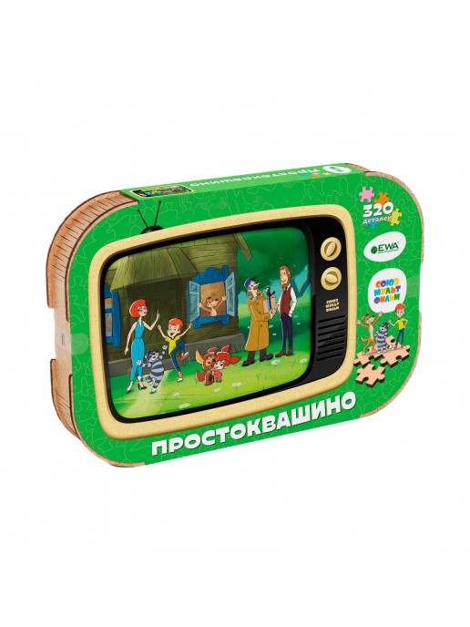 Деревянный 3D пазл Простоквашино 40x29 см