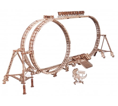 Механическая сборная модель из дерева Wood Trick Большие Американские горки Механическая сборная модель из дерева Wood Trick Большие Американские горки