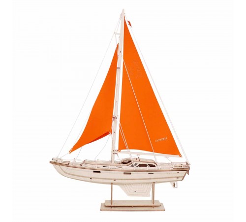Сборная модель из дерева Lemmo Корабль Парусная Яхта "Оранжевый бриз"