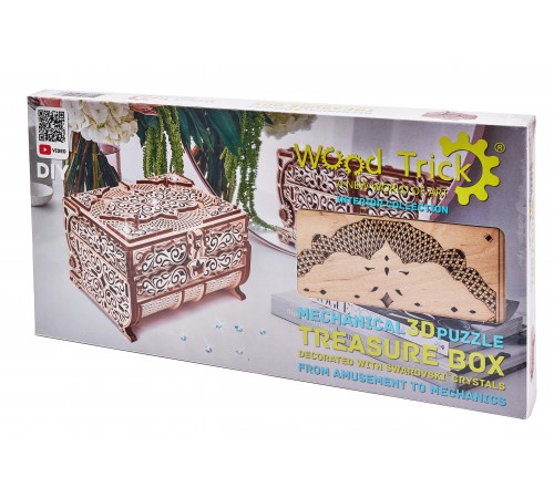 Cборная модель Wood Trick Шкатулка, декорированная кристаллами Swarovski ®