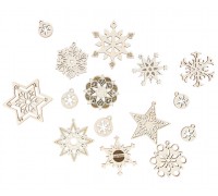 Новогодний набор из дерева Снежинки Lemmo