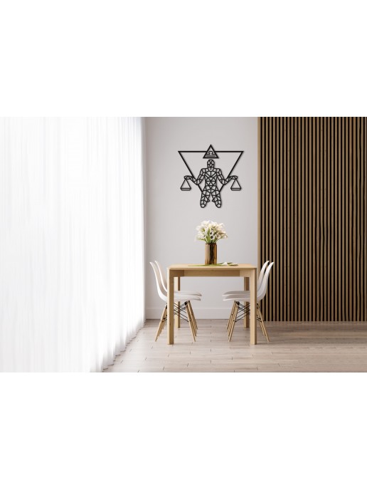 Деревянный декор настенный, панно, сборная модель EWA Design Знаки Зодиака Весы