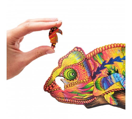 Деревянный пазл Wood Trick Красочный Хамелеон (34x30 см)