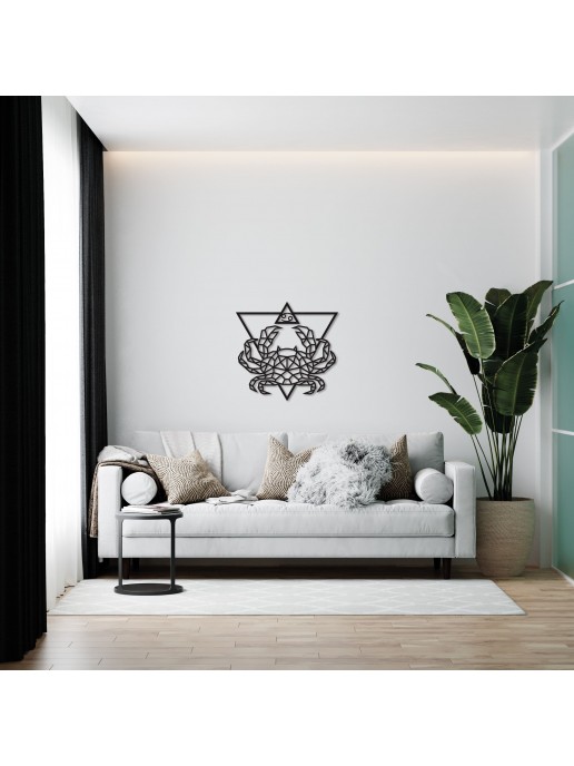 Деревянный декор настенный, панно, сборная модель EWA Design Знаки Зодиака Рак
