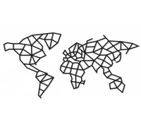 Деревянный декор настенный, панно, сборная модель EWA Design Карта Мира