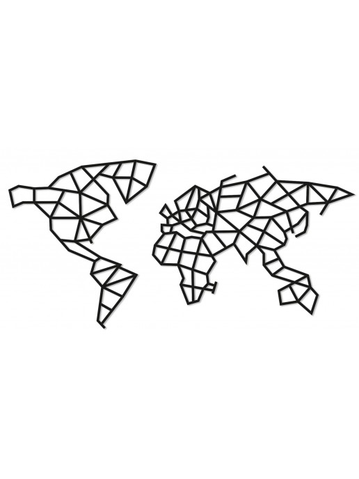 Деревянный декор настенный, панно, сборная модель EWA Design Карта Мира