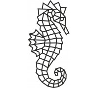 Деревянный декор настенный, панно, сборная модель EWA Design Морской Конек