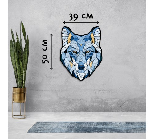 Деревянный фигурный пазл EWA Волк L (50x39 см)