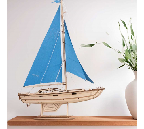 Сборная модель из дерева Lemmo Корабль Парусная Яхта "Лазурный ветер"