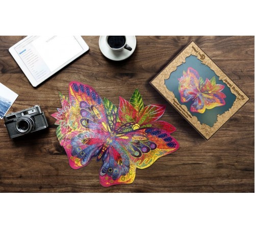 Деревянный пазл Wood Trick Драгоценная бабочка (36x28 см)