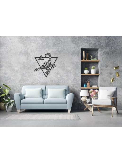 Деревянный декор настенный, панно, сборная модель EWA Design Знаки Зодиака Скорпион