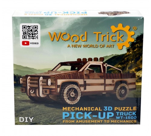 Механический 3D-пазл из дерева Wood Trick Пикап WT-1500
