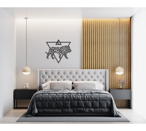 Деревянный декор настенный, панно, сборная модель EWA Design Знаки Зодиака Лев