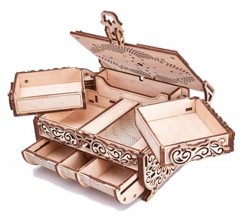 Cборная модель Wood Trick Шкатулка, декорированная кристаллами Swarovski ®