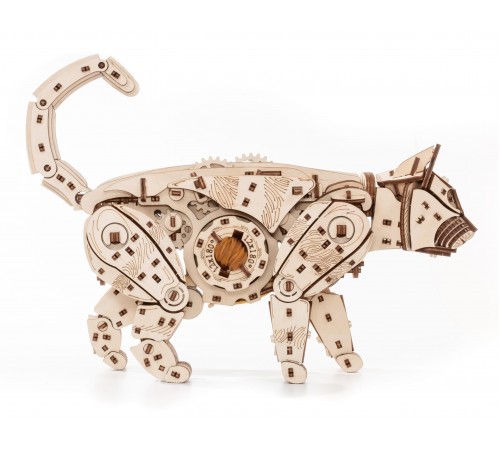 Сборная модель деревянная, конструктор 3D EWA Механический Кот (Кошка)