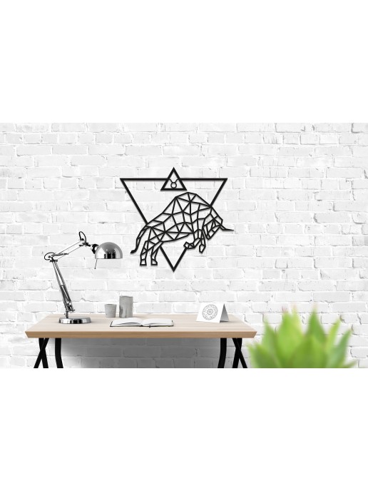 Деревянный декор настенный, панно, сборная модель EWA Design Знаки Зодиака Телец