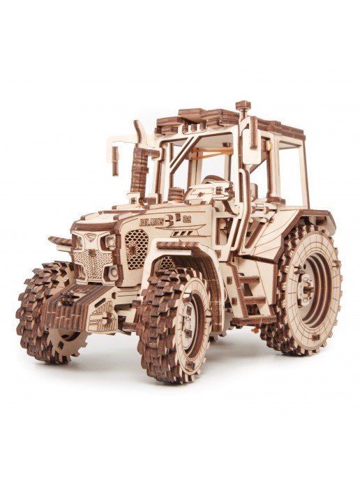 Сборная модель деревянная 3D EWA Трактор БЕЛАРУС 82
