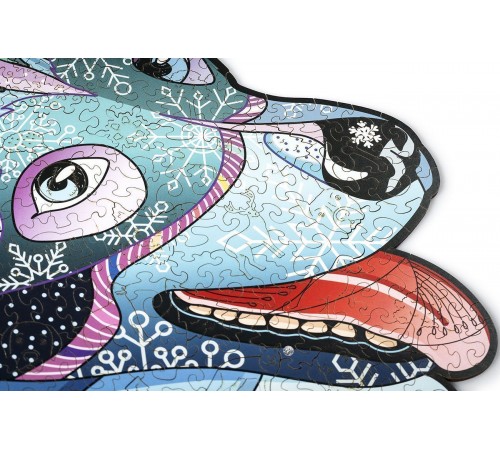 Деревянный пазл Wood Trick Храбрый Хаски с кристаллами Swarovski ® (48x35 см)