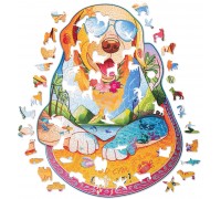 Деревянный пазл Wood Trick Лабрадор-Серфингист (46x35 см)