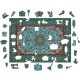 Деревянный фигурный пазл EWA Дедушкин советский ковер 39x28 см