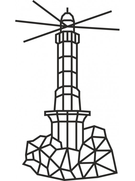 Деревянный декор настенный, панно, сборная модель EWA Design Маяк