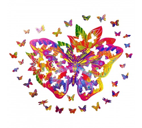 Деревянный пазл Wood Trick Драгоценная бабочка (36x28 см)