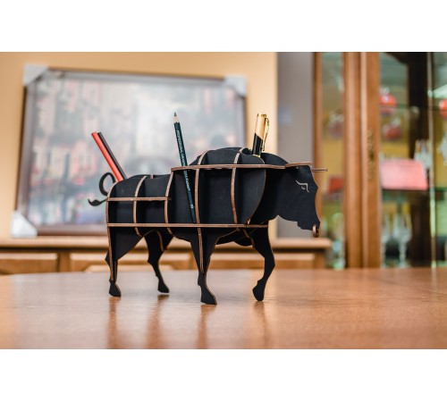 Сборная модель EWA Design "Настольный органайзер Бык" Сборная модель EWA Design "Настольный органайзер Бык"