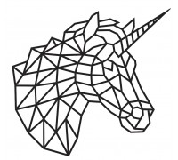 Деревянный декор настенный, панно, сборная модель EWA Design Единорог