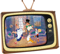 Деревянный фигурный пазл EWA Малыш и Карлсон S 29x25см