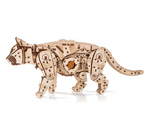 Сборная модель деревянная, конструктор 3D EWA Механический Кот (Кошка)