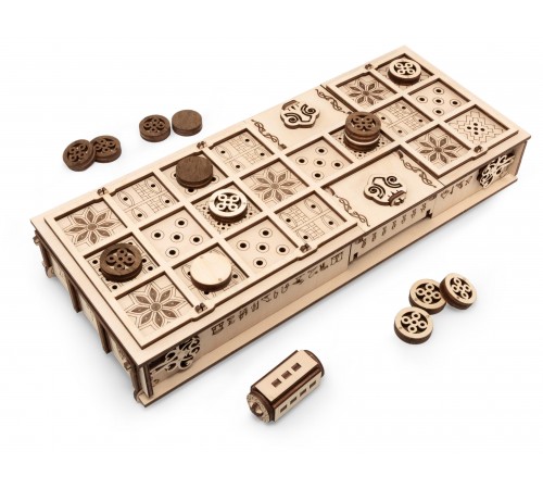 Настольная игра, конструктор деревянный 3D EWA Gameset Ур и Сенет
