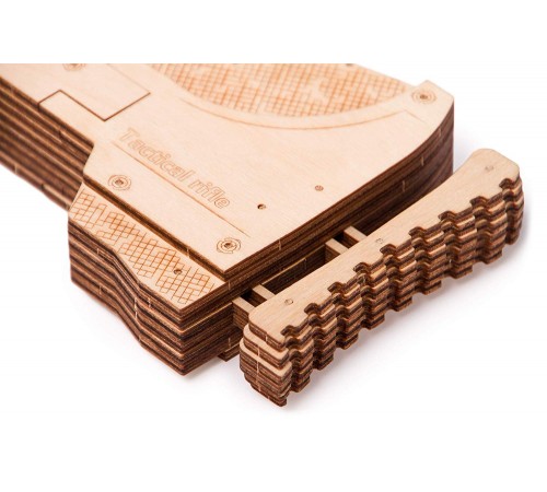 Механическая сборная модель Wood Trick Штурмовая винтовка USG-2