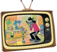 Деревянный фигурный пазл EWA Ну погоди! S 29x25см