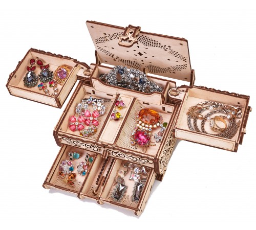 Cборная модель Wood Trick Шкатулка, декорированная кристаллами Swarovski ®