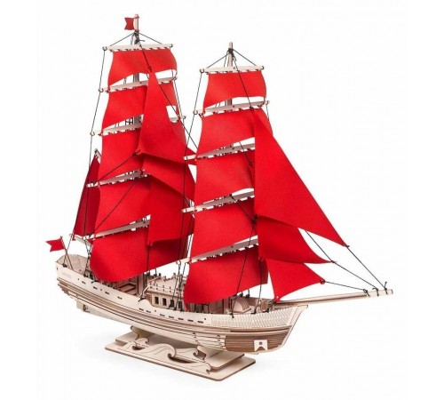 Сборная модель из дерева Lemmo Корабль с парусами "Секрет Океана"