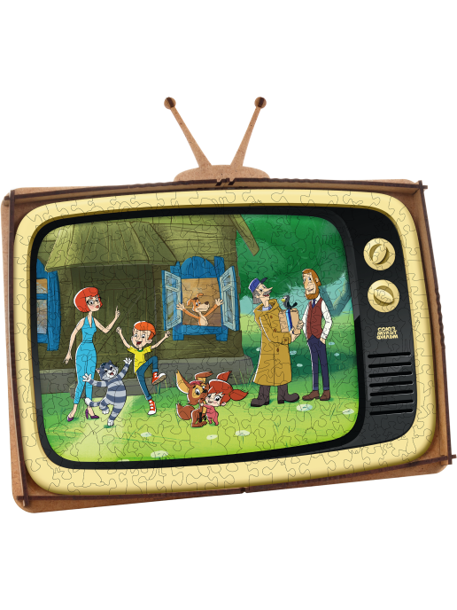 Деревянный фигурный пазл EWA Простоквашино S 29x25см