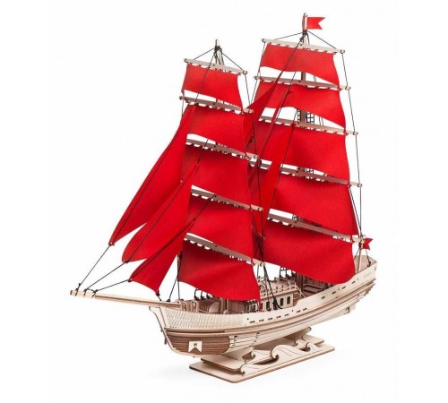 Сборная модель из дерева Lemmo Корабль с парусами "Секрет Океана"