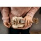 Механическая сборная модель, деревянный конструктор Wood Trick Лира Да Винчи