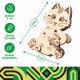 Деревянный конструктор, 3D пазл DROVO Кот ФИН