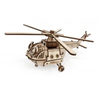 Конструктор 3D деревянный подвижный Lemmo Вертолет "МИшка"