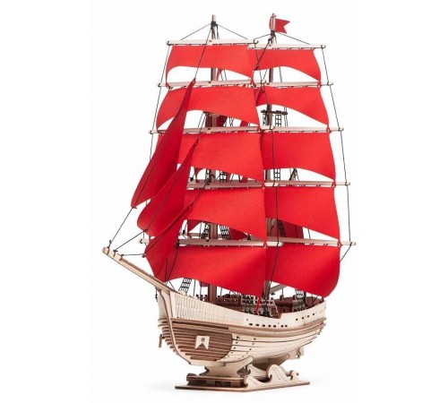 Сборная модель из дерева Lemmo Корабль с парусами "Секрет Океана"
