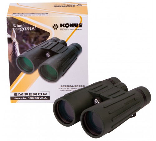 Бинокль Konus Emperor 10x50 WA Green