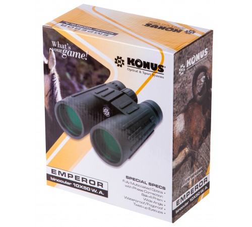 Бинокль Konus Emperor 10x50 WA Green