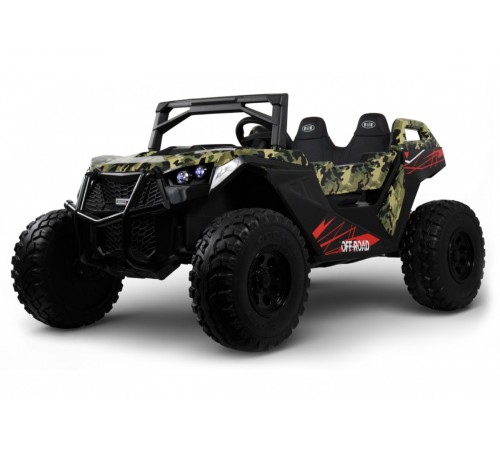 Детский электромобиль A707AA LUX NEW 4WD зеленый камуфляж