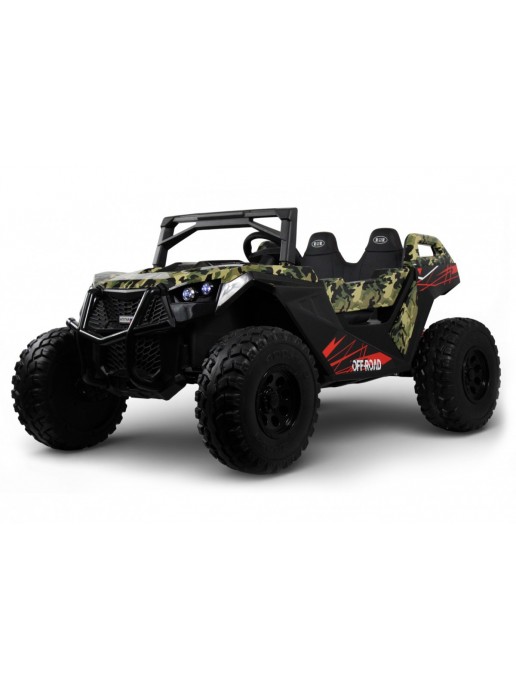 Детский электромобиль A707AA LUX NEW 4WD зеленый камуфляж